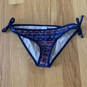 EUC Loco Boutique Sweater Print Bikini Bottom Size M
